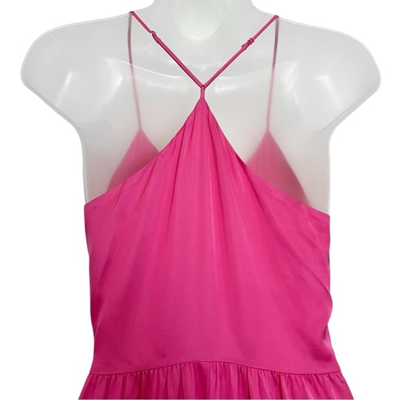 Scotch & Soda Size 34 XS Pink Satin Spaghetti Straps V Neck Racerback Jumpsuit - Picture 11 of 14